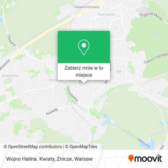 Mapa Wojno Halina. Kwiaty, Znicze