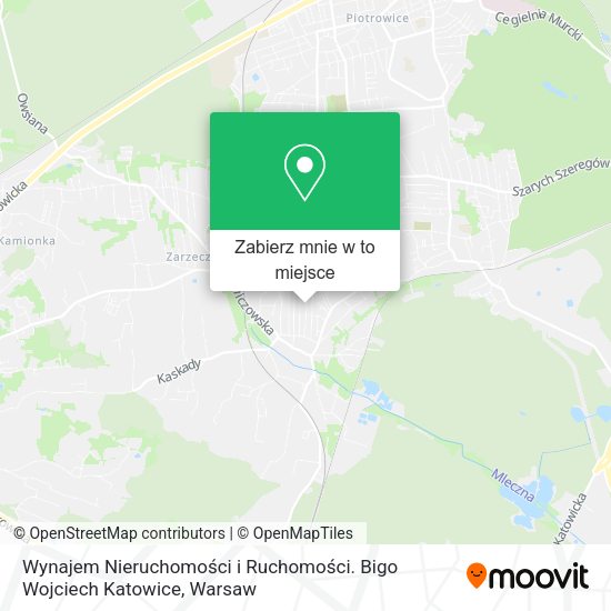 Mapa Wynajem Nieruchomości i Ruchomości. Bigo Wojciech Katowice