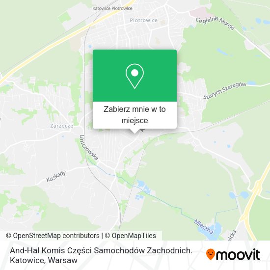 Mapa And-Hal Komis Części Samochodów Zachodnich. Katowice