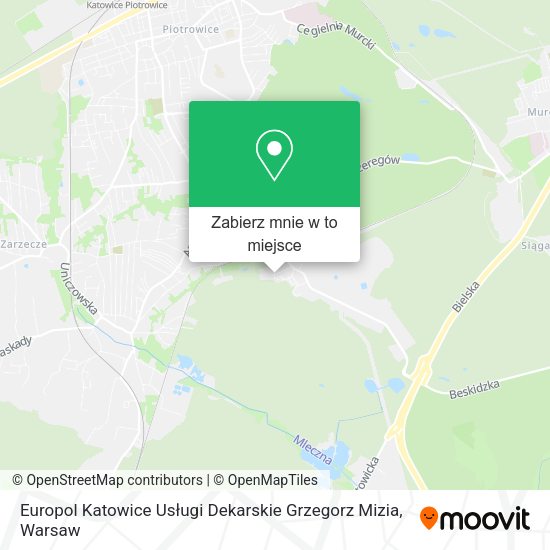 Mapa Europol Katowice Usługi Dekarskie Grzegorz Mizia