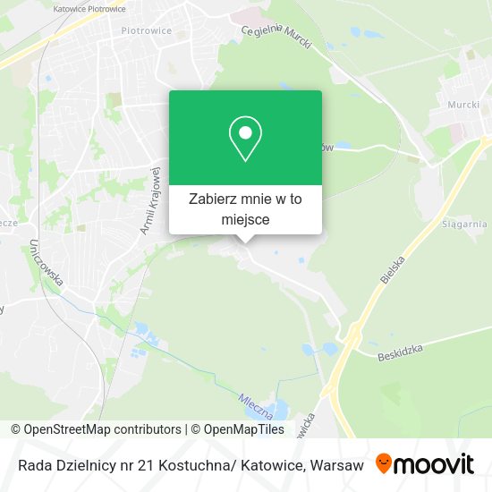 Mapa Rada Dzielnicy nr 21 Kostuchna/ Katowice