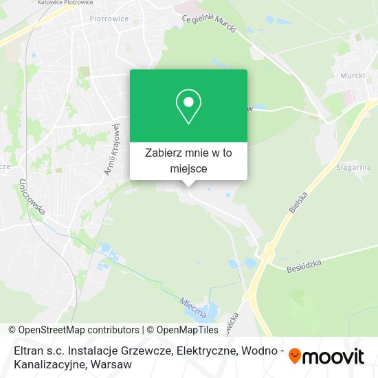 Mapa Eltran s.c. Instalacje Grzewcze, Elektryczne, Wodno - Kanalizacyjne