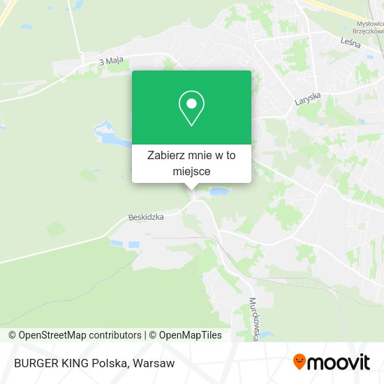 Mapa BURGER KING Polska