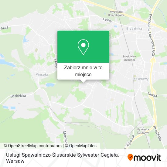 Mapa Usługi Spawalniczo-Ślusarskie Sylwester Cegieła