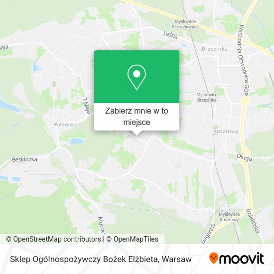 Mapa Sklep Ogólnospożywczy Bożek Elżbieta