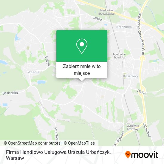 Mapa Firma Handlowo Usługowa Urszula Urbańczyk