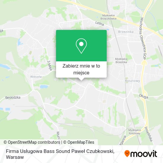 Mapa Firma Usługowa Bass Sound Paweł Czubkowski