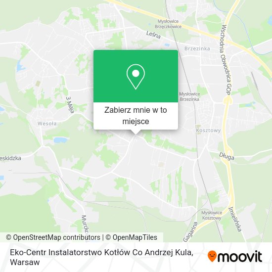 Mapa Eko-Centr Instalatorstwo Kotłów Co Andrzej Kula