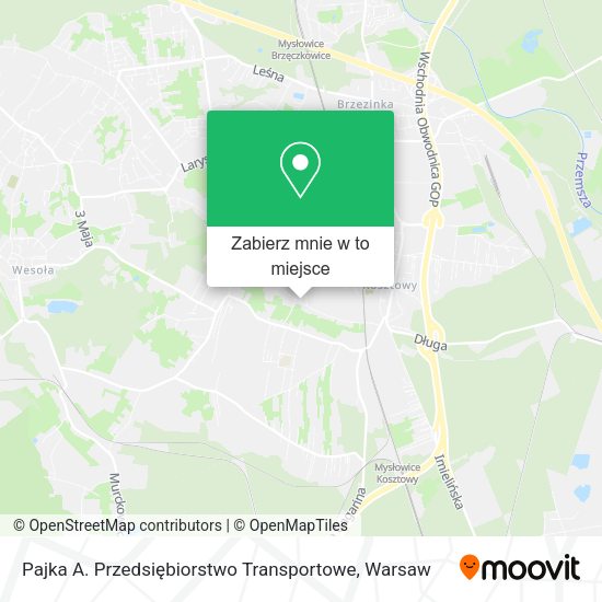 Mapa Pajka A. Przedsiębiorstwo Transportowe