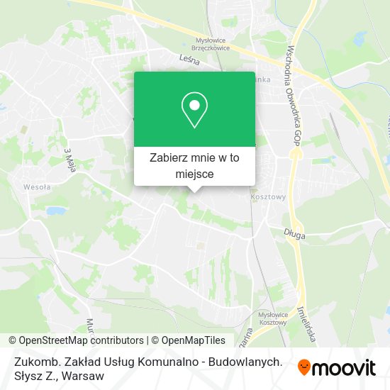 Mapa Zukomb. Zakład Usług Komunalno - Budowlanych. Słysz Z.