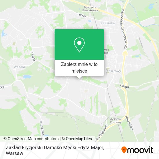 Mapa Zakład Fryzjerski Damsko Męski Edyta Majer