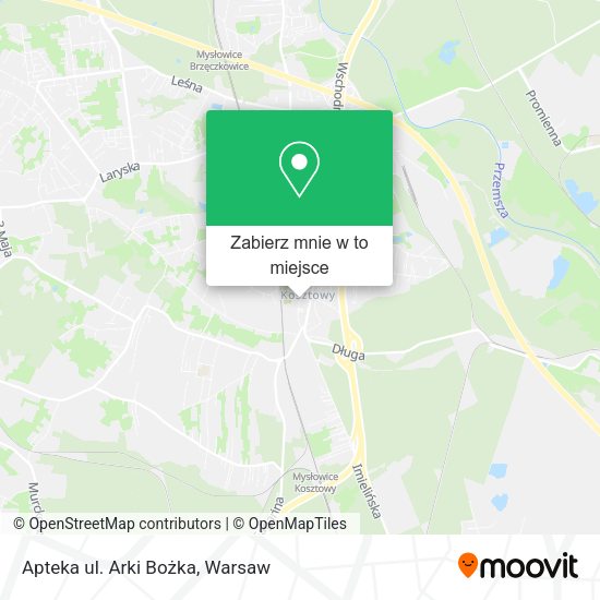 Mapa Apteka ul. Arki Bożka