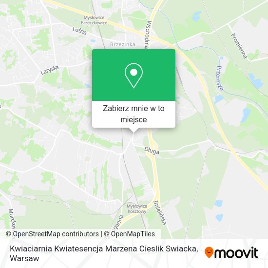 Mapa Kwiaciarnia Kwiatesencja Marzena Cieslik Swiacka