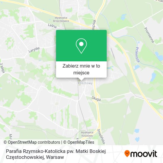 Mapa Parafia Rzymsko-Katolicka pw. Matki Boskiej Częstochowskiej