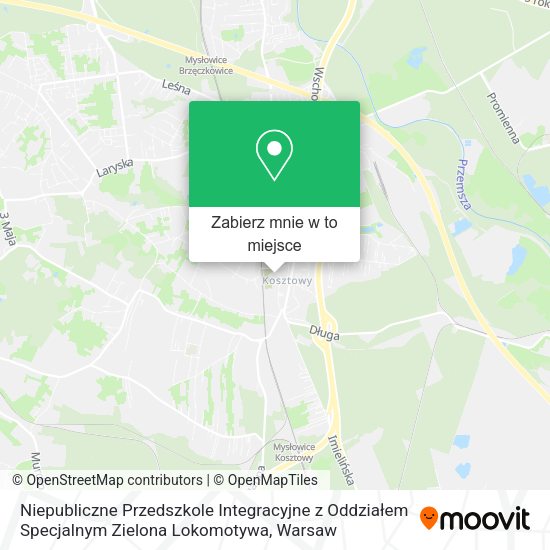 Mapa Niepubliczne Przedszkole Integracyjne z Oddziałem Specjalnym Zielona Lokomotywa