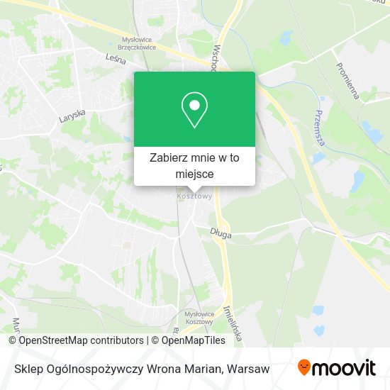 Mapa Sklep Ogólnospożywczy Wrona Marian