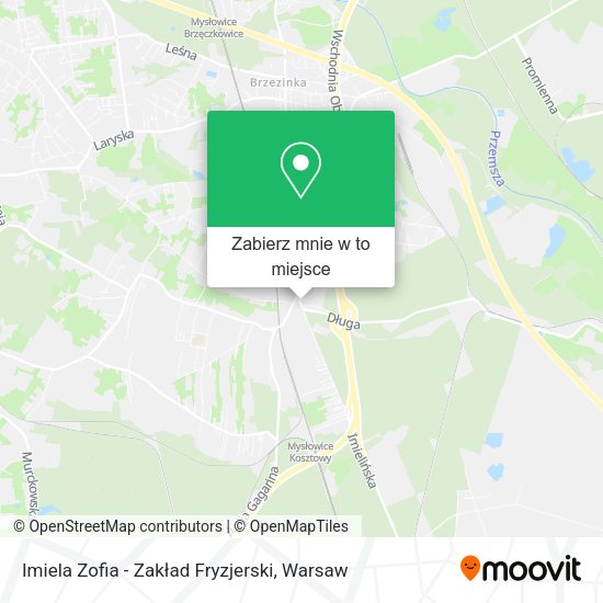 Mapa Imiela Zofia - Zakład Fryzjerski