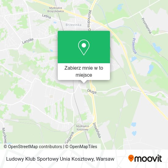 Mapa Ludowy Klub Sportowy Unia Kosztowy