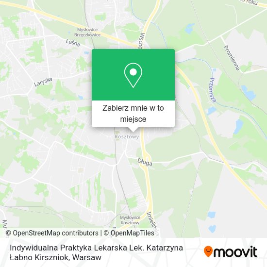 Mapa Indywidualna Praktyka Lekarska Lek. Katarzyna Łabno Kirszniok