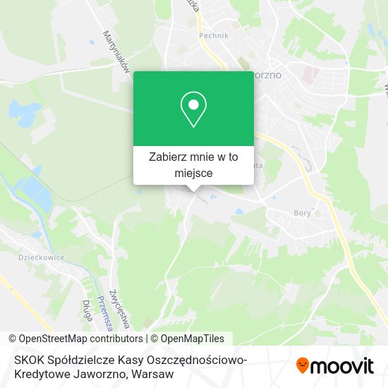 Mapa SKOK Spółdzielcze Kasy Oszczędnościowo-Kredytowe Jaworzno