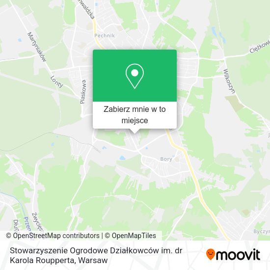 Mapa Stowarzyszenie Ogrodowe Działkowców im. dr Karola Roupperta