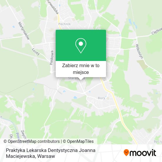 Mapa Praktyka Lekarska Dentystyczna Joanna Maciejewska