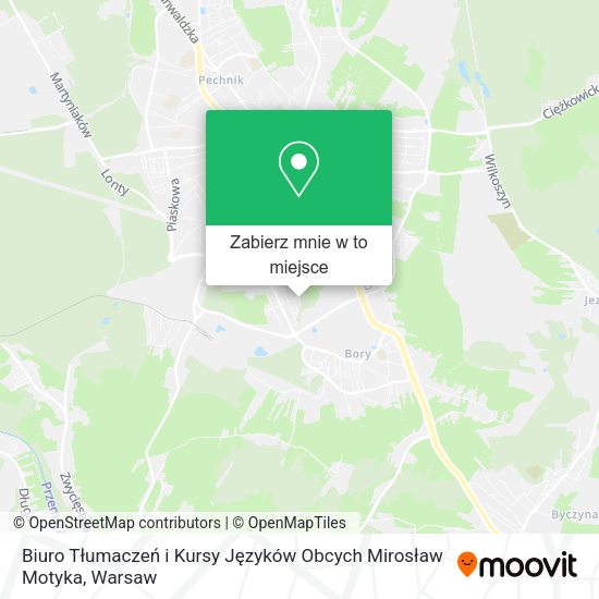 Mapa Biuro Tłumaczeń i Kursy Języków Obcych Mirosław Motyka