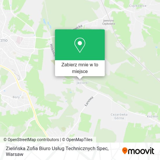 Mapa Zielińska Zofia Biuro Usług Technicznych Spec