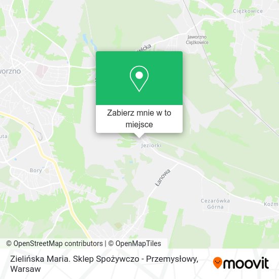 Mapa Zielińska Maria. Sklep Spożywczo - Przemysłowy