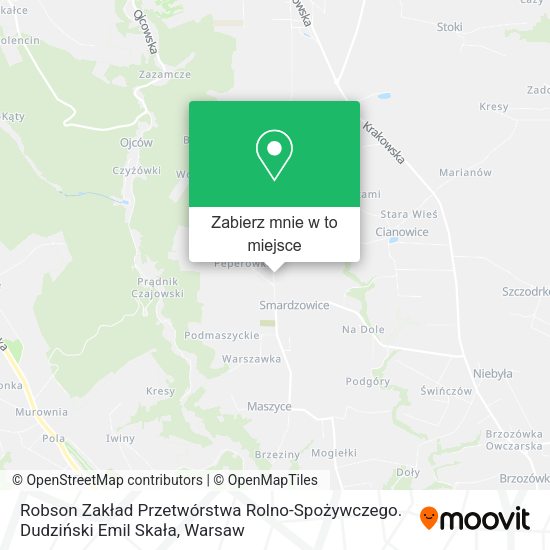 Mapa Robson Zakład Przetwórstwa Rolno-Spożywczego. Dudziński Emil Skała