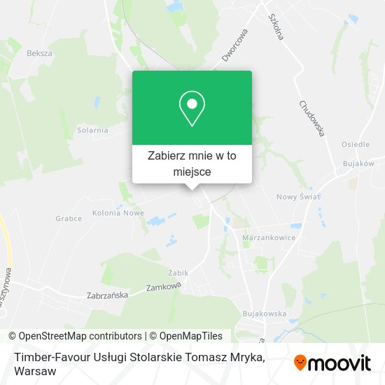 Mapa Timber-Favour Usługi Stolarskie Tomasz Mryka