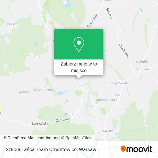 Mapa Szkoła Tańca Team Ornontowice