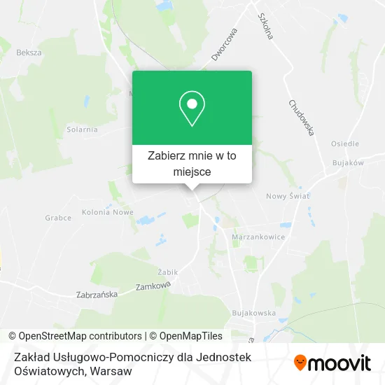 Mapa Zakład Usługowo-Pomocniczy dla Jednostek Oświatowych
