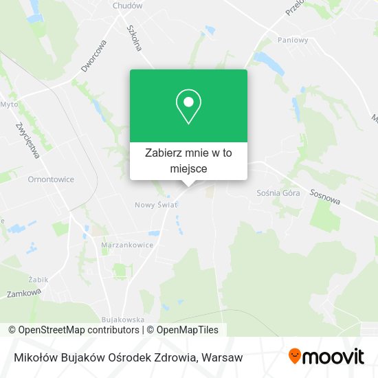 Mapa Mikołów Bujaków Ośrodek Zdrowia