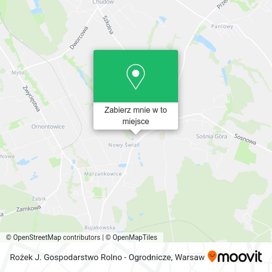 Mapa Rożek J. Gospodarstwo Rolno - Ogrodnicze