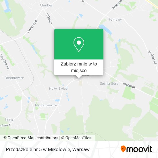 Mapa Przedszkole nr 5 w Mikołowie