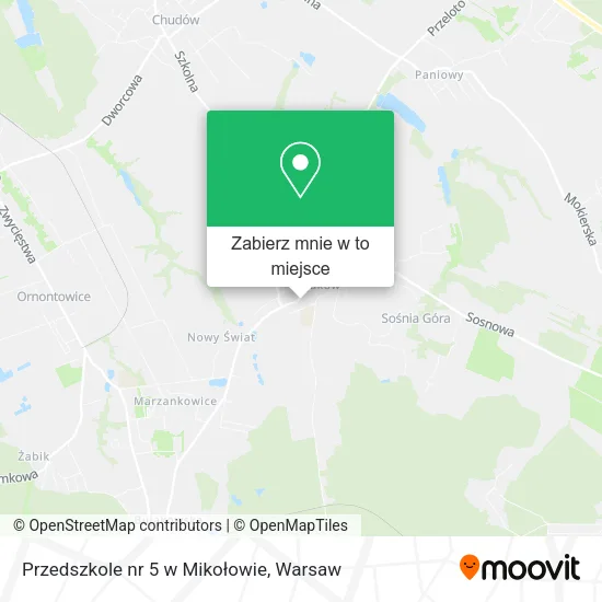 Mapa Przedszkole nr 5 w Mikołowie