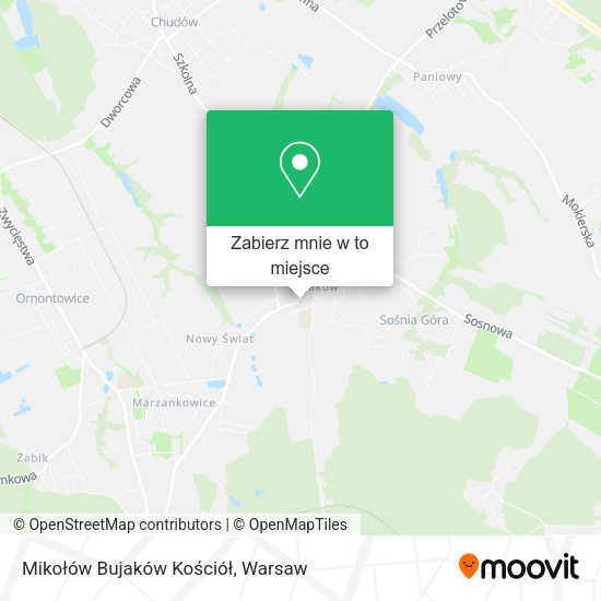 Mapa Mikołów Bujaków Kościół