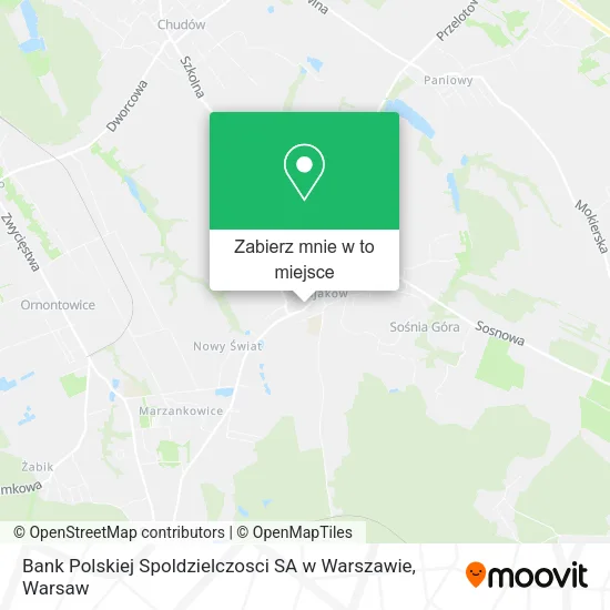 Mapa Bank Polskiej Spoldzielczosci SA w Warszawie