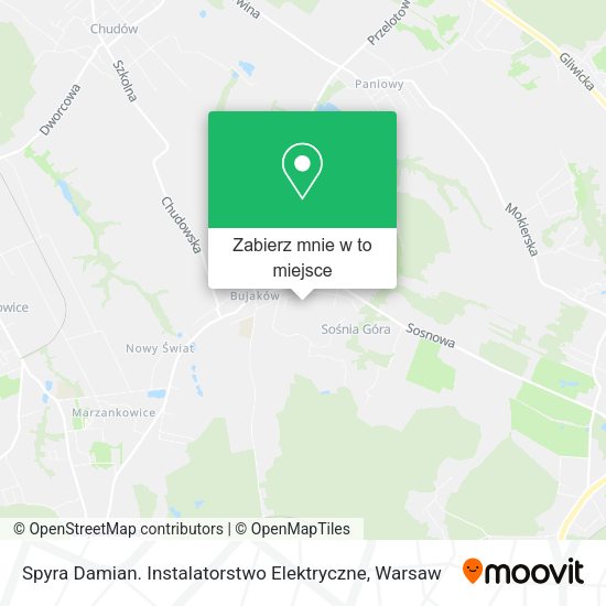 Mapa Spyra Damian. Instalatorstwo Elektryczne