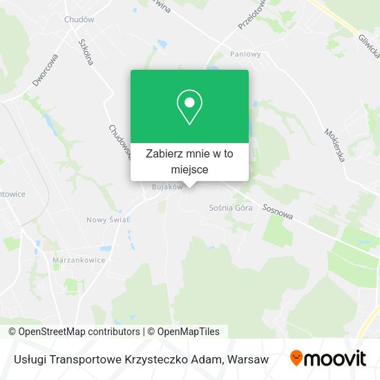 Mapa Usługi Transportowe Krzysteczko Adam