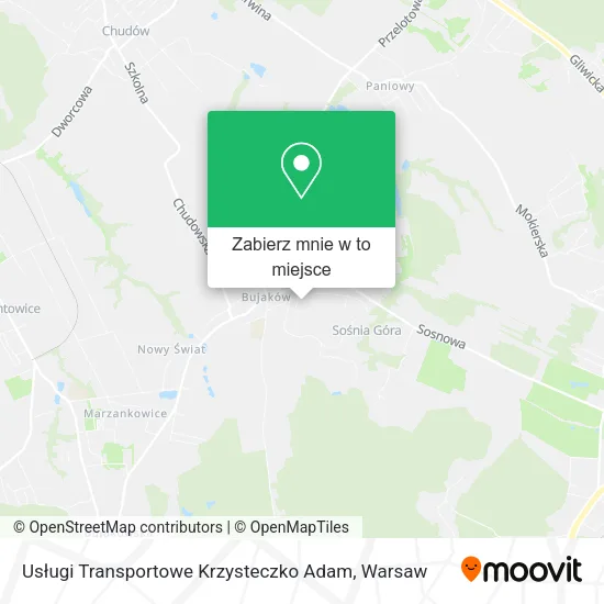 Mapa Usługi Transportowe Krzysteczko Adam