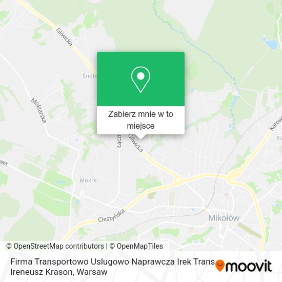 Mapa Firma Transportowo Uslugowo Naprawcza Irek Trans Ireneusz Krason