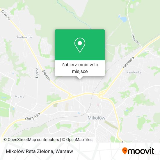 Mapa Mikołów Reta Zielona