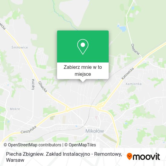 Mapa Piecha Zbigniew. Zakład Instalacyjno - Remontowy