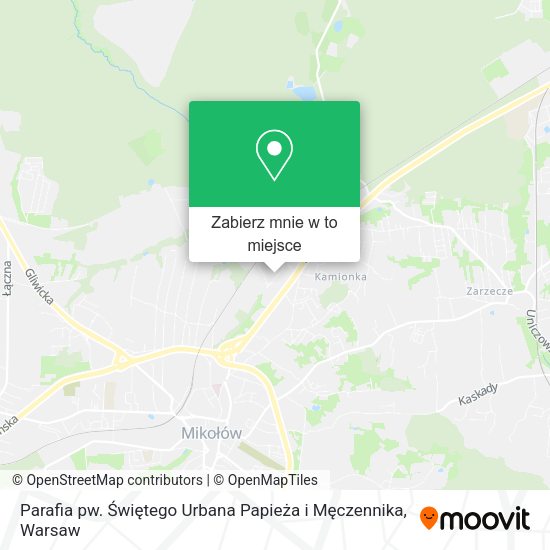 Mapa Parafia pw. Świętego Urbana Papieża i Męczennika