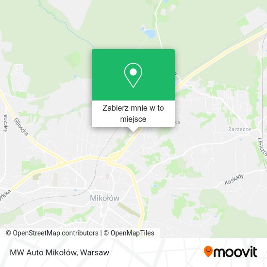 Mapa MW Auto Mikołów