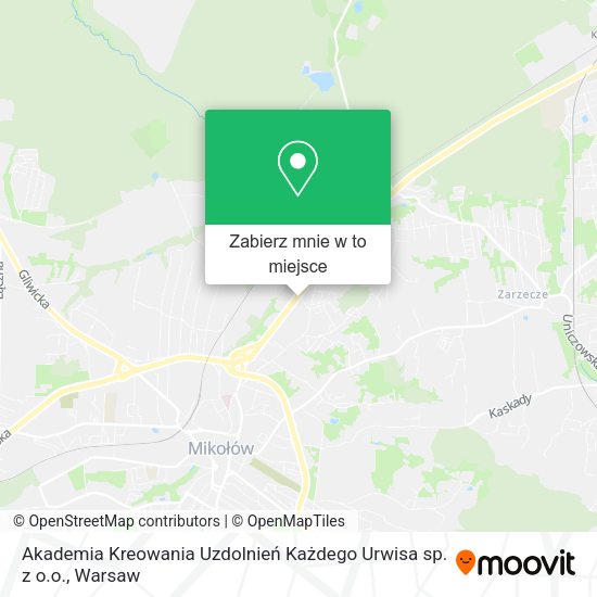 Mapa Akademia Kreowania Uzdolnień Każdego Urwisa sp. z o.o.