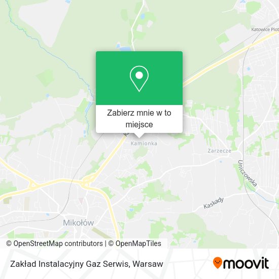 Mapa Zakład Instalacyjny Gaz Serwis