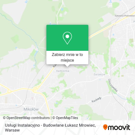 Mapa Usługi Instalacyjno - Budowlane Łukasz Mrowiec